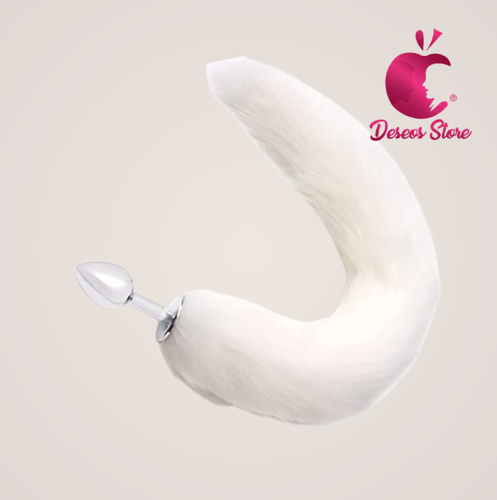Plug anal cola de zorro (Blanco)