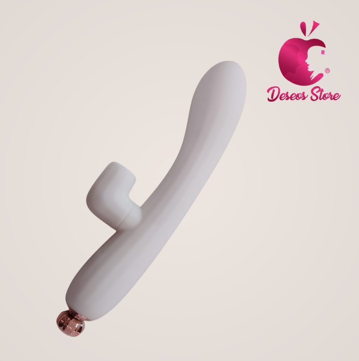 Vibrador con estimulador y succionador