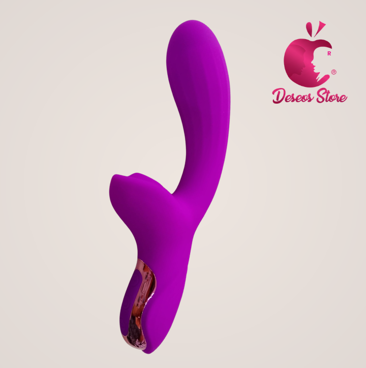 Vibrador con estimulador y succionador de clitoris
