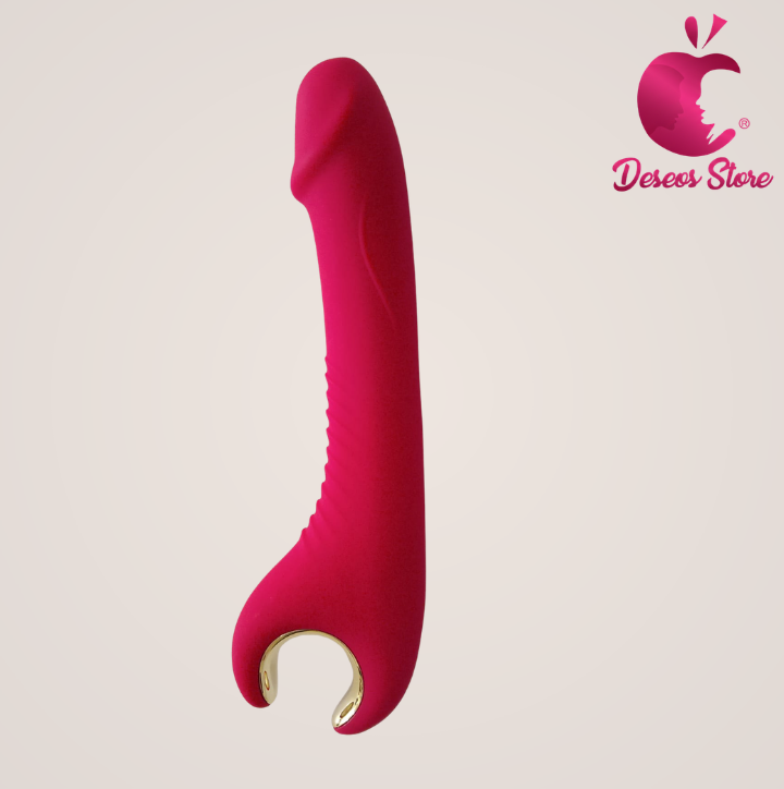 Vibrador Elegante con Argolla Dorada
