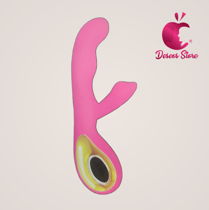 Vibrador con doble estimulación y argolla